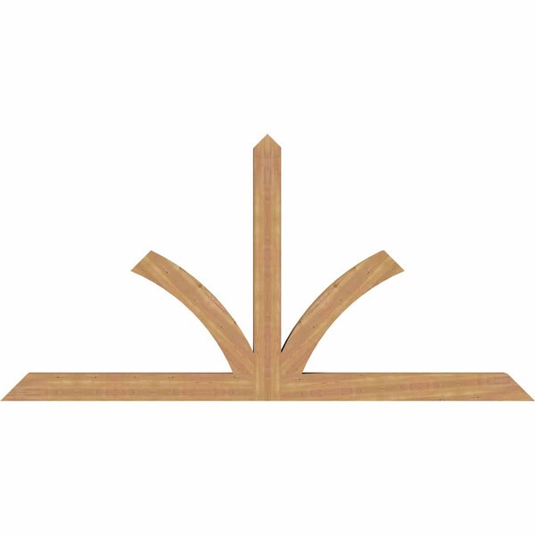 Ekena Millwork Richland Timber Gable Bracket, Western Red Cedar, 108"W x 54"H x 5 1/2"D x 5 1/2"F, 12/12 Pitch GBW108X54X0606RIC00SWR - main